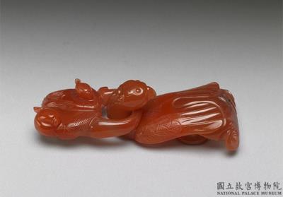 图片[2]-Agate mandarin-duck belt buckle, Qing dynasty (1644-1911)-China Archive